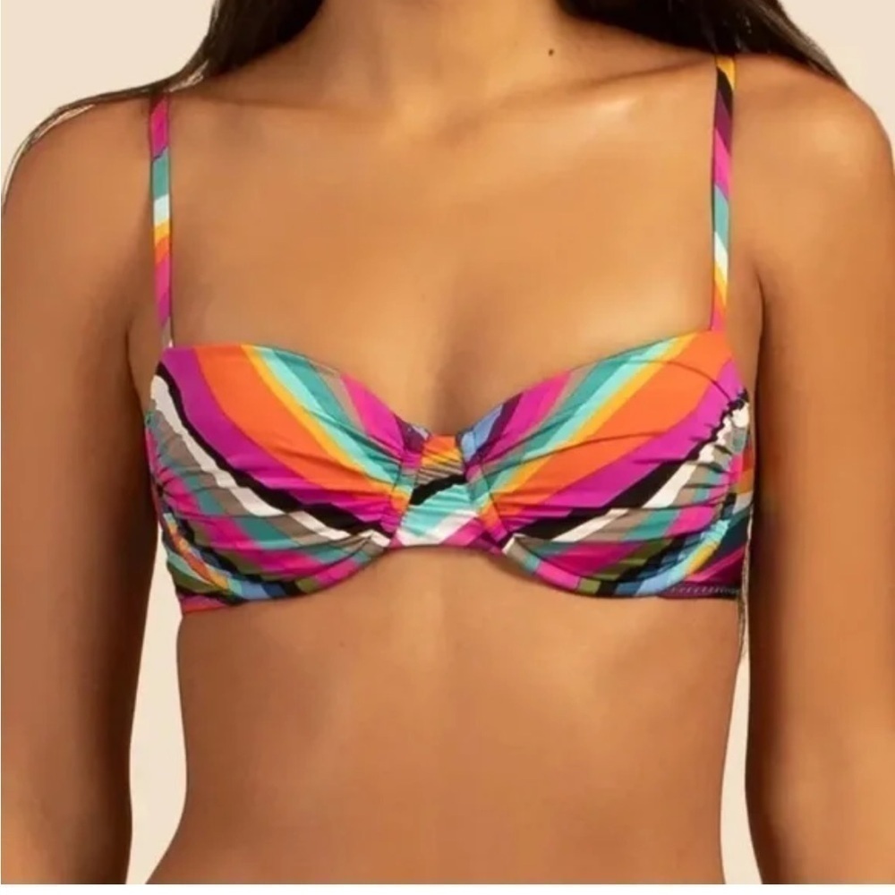 Trina Turk Louvre Underwire Bra Bikini Top Size 10 NEW